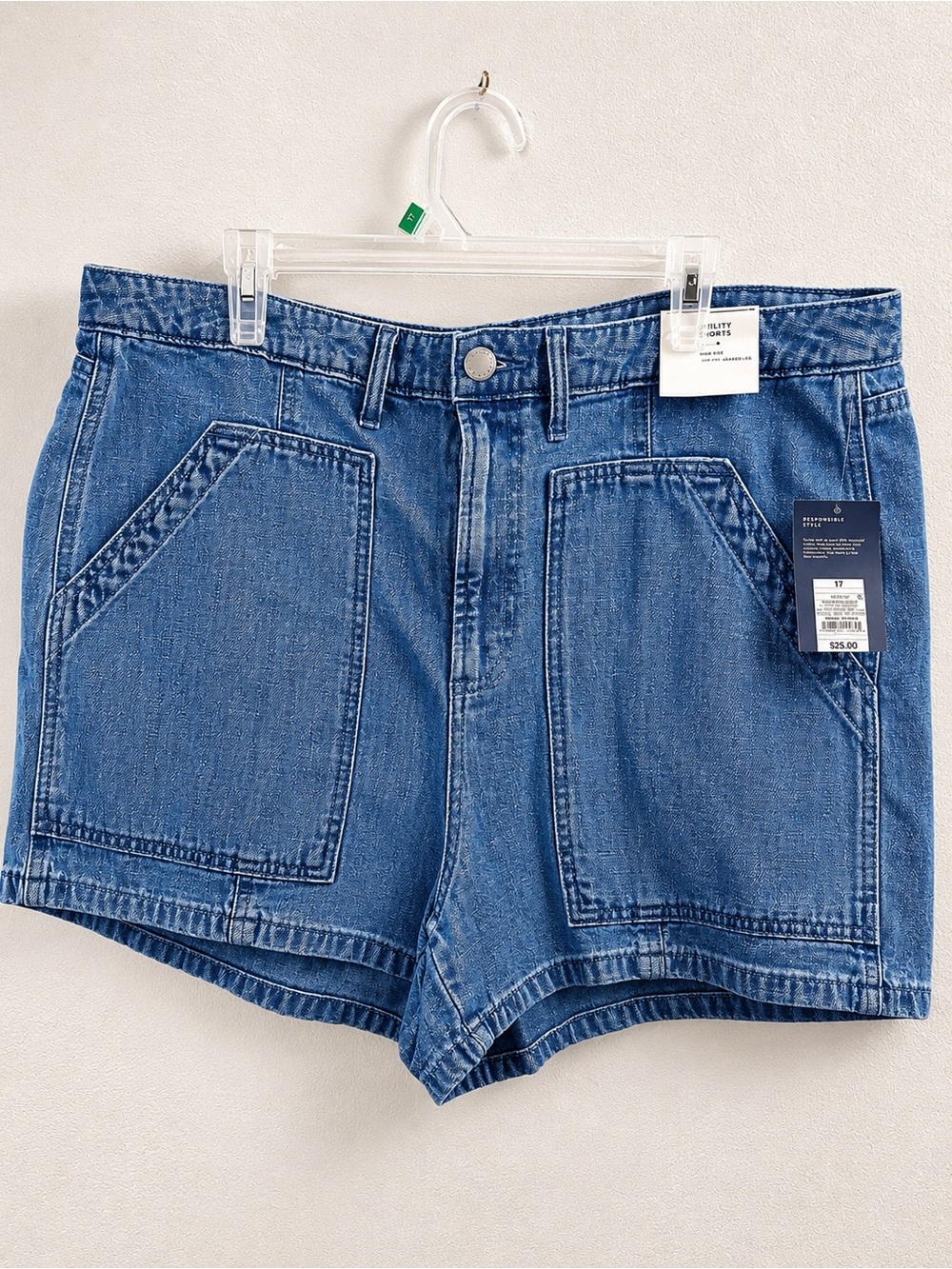 Universal Thread Blue Denim Patch-Pocket Shorts - Women